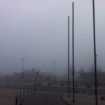 Früh um sechs im Nebel in Kiel losfahren