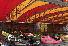 Spaziergang über den geschlossenen Jahrmarkt