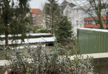 Kurze Pause auf dem Balkon