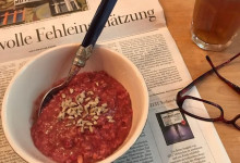 Frühstück. Doch das war lecker.