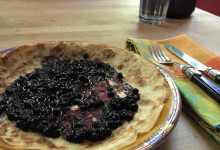 Pfannkuchen mit Blaubeeren