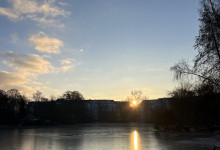 Sonnenaufgang über dem Schreventeich.