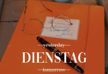 Journal schreiben im Café