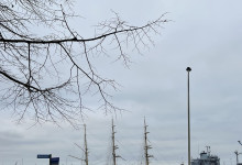 Kurzer Blick auf die Gorch Fock.